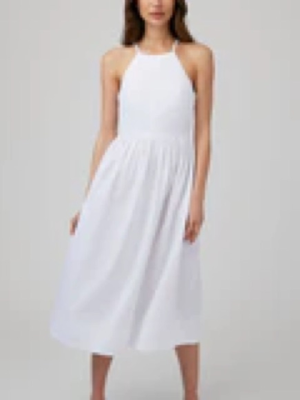 Bella Dahl White Halter Midi Dress